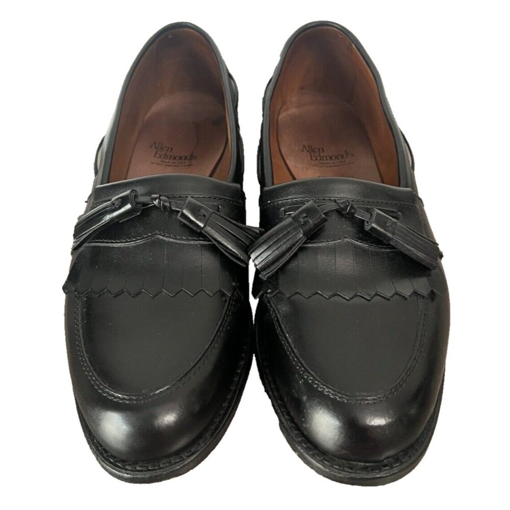 Allen Edmonds Men's Shoes Loafer 9.5 D Alexandria Black Leather Tasseled Slip On